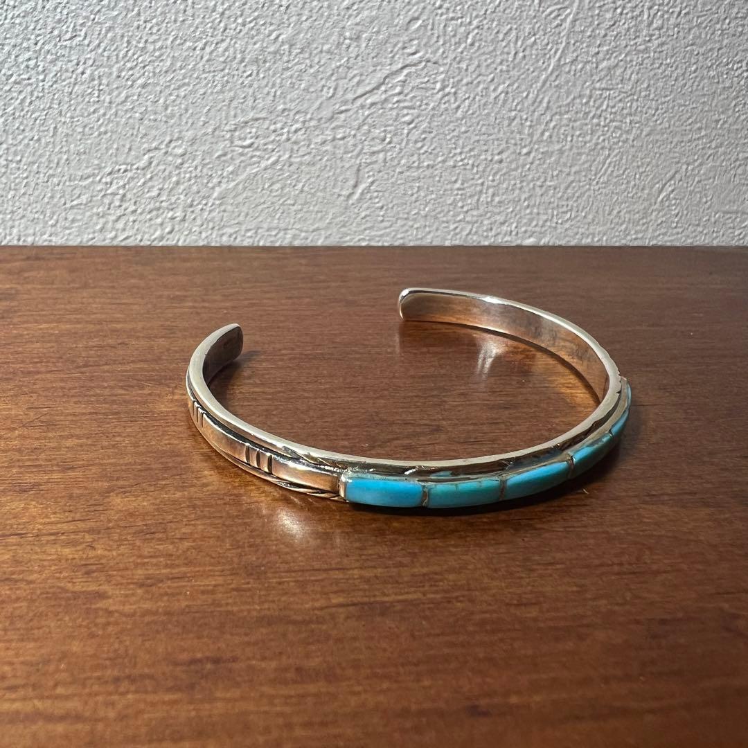 インディアンジュエリー　ターコイズ　シルバー　バングル　925