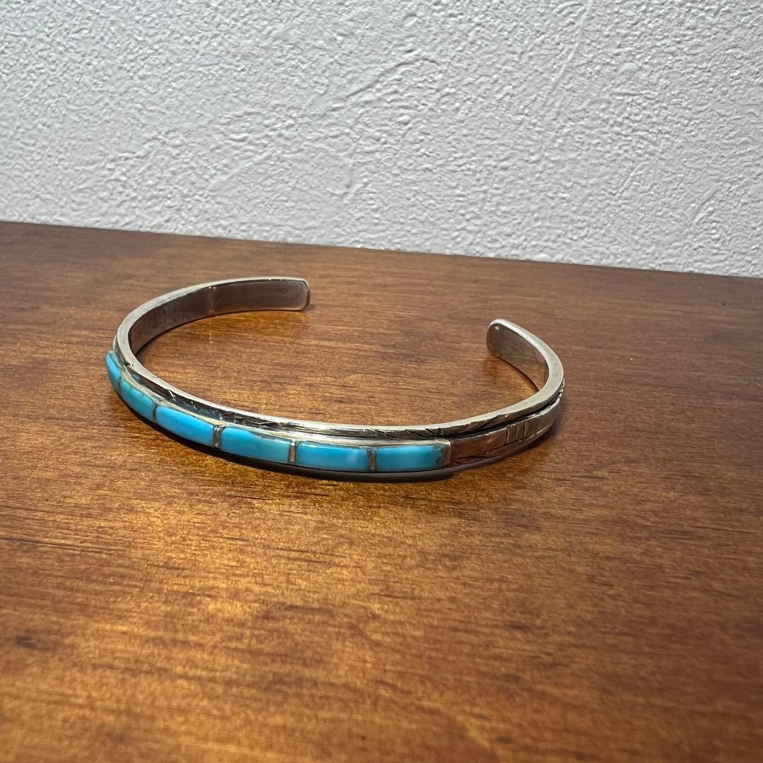 インディアンジュエリー　ターコイズ　シルバー　バングル　925