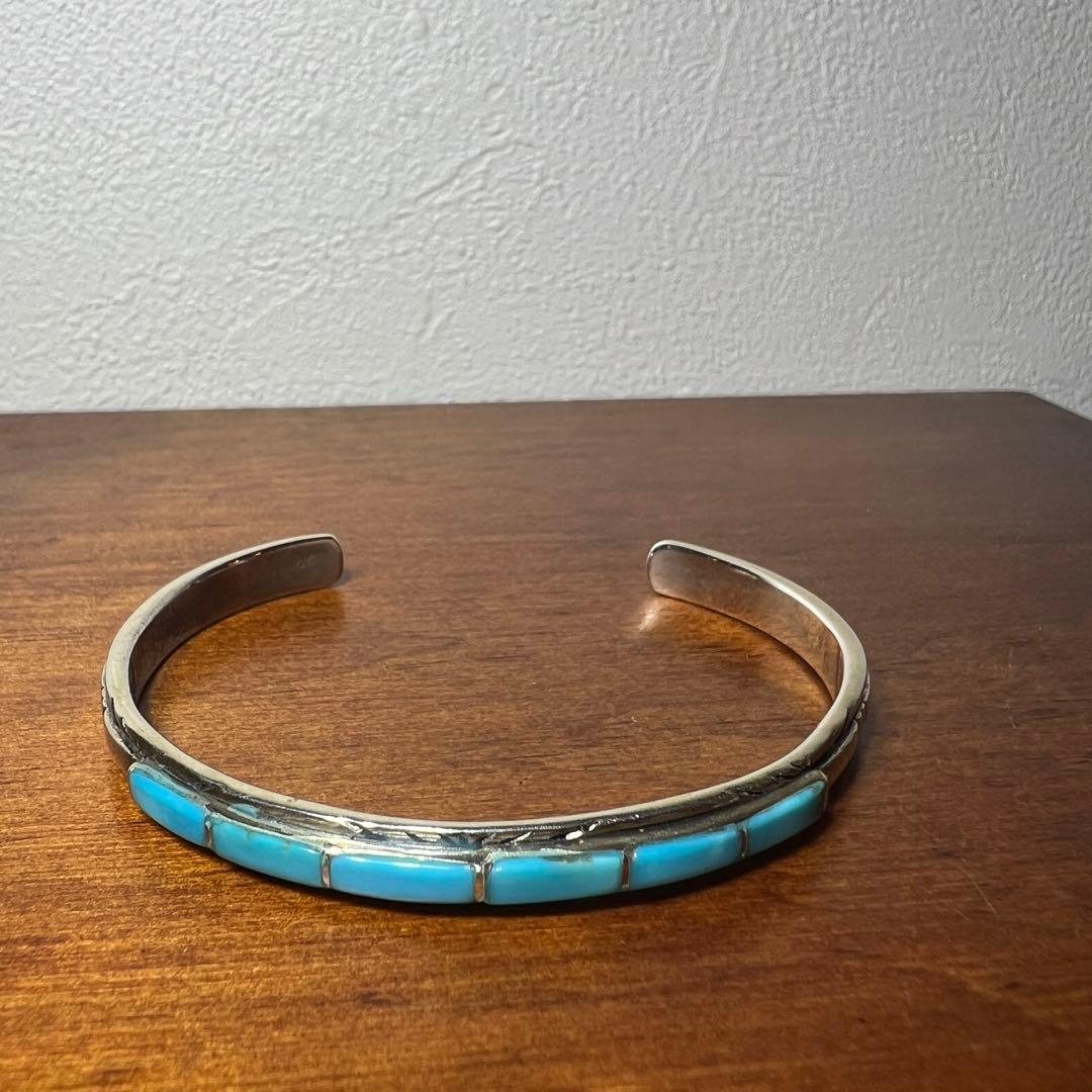 インディアンジュエリー　ターコイズ　シルバー　バングル　925