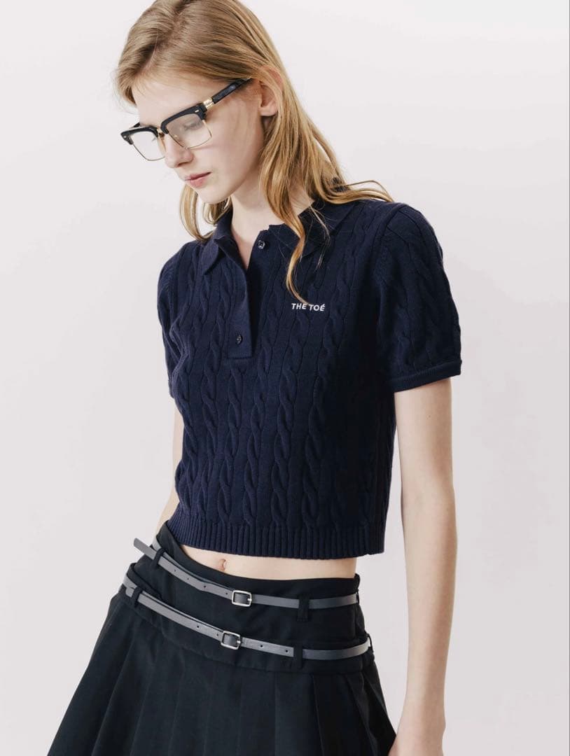 トップス THE TOE Herald Short Sleeve Polo Knit