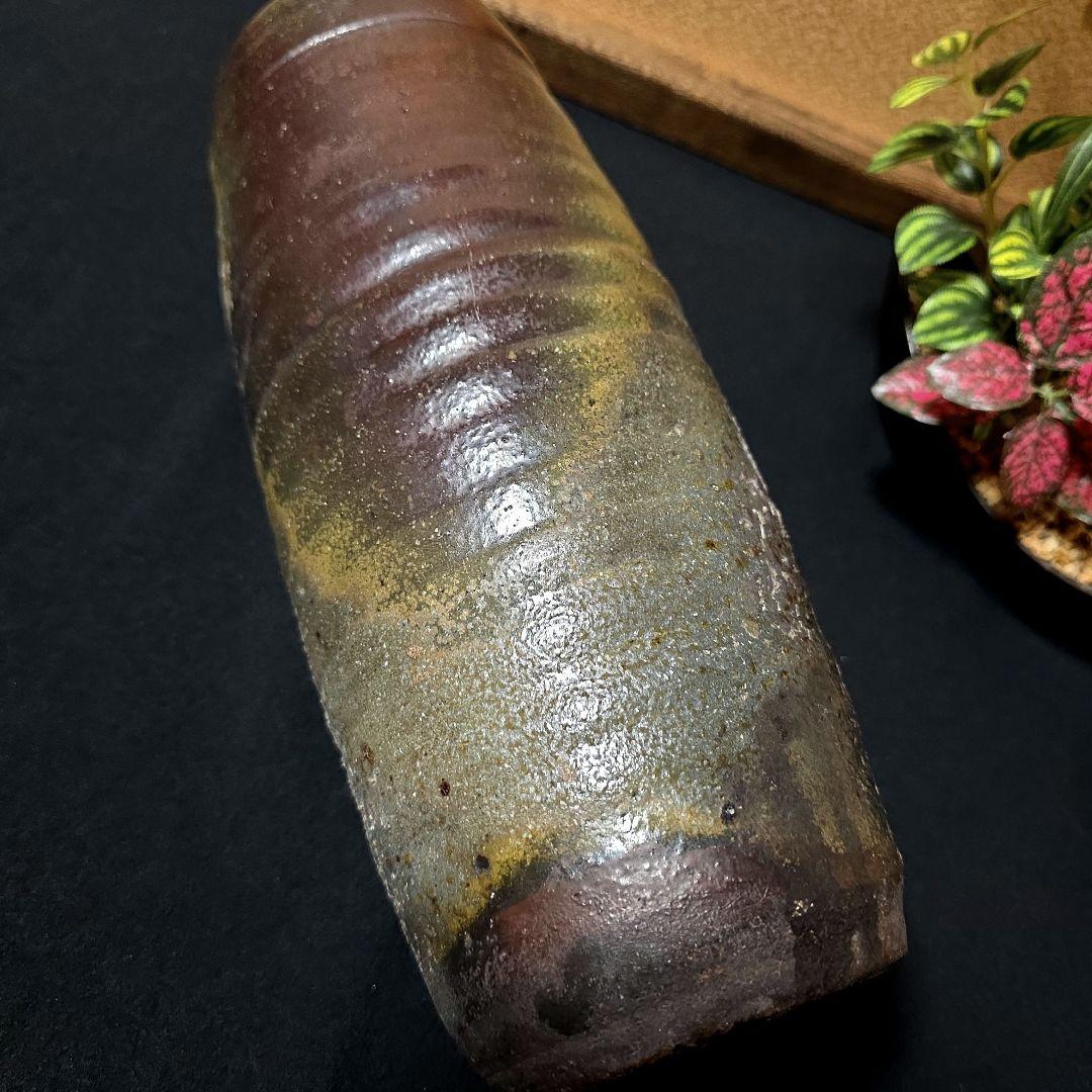 備前焼　伊勢崎 陽山　岡山県重要無形文化財保持者　花生　花瓶