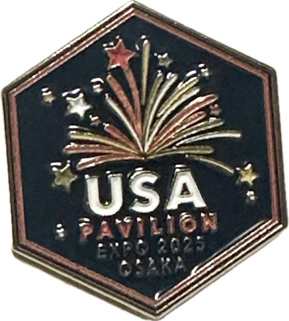 【激レア非売品】USA 万博アメリカパビリオン2025 独立記念日ピン