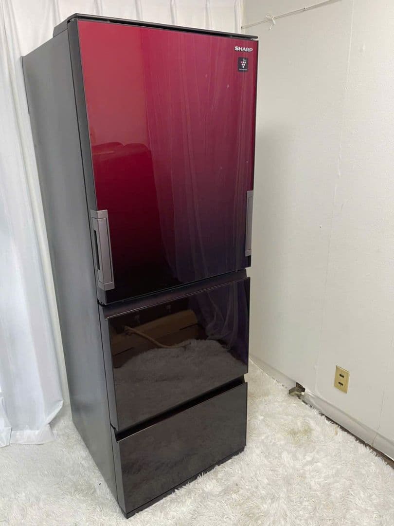 配送無料 美品 SHARP 冷蔵庫SJ-GW35G-R　2021年製