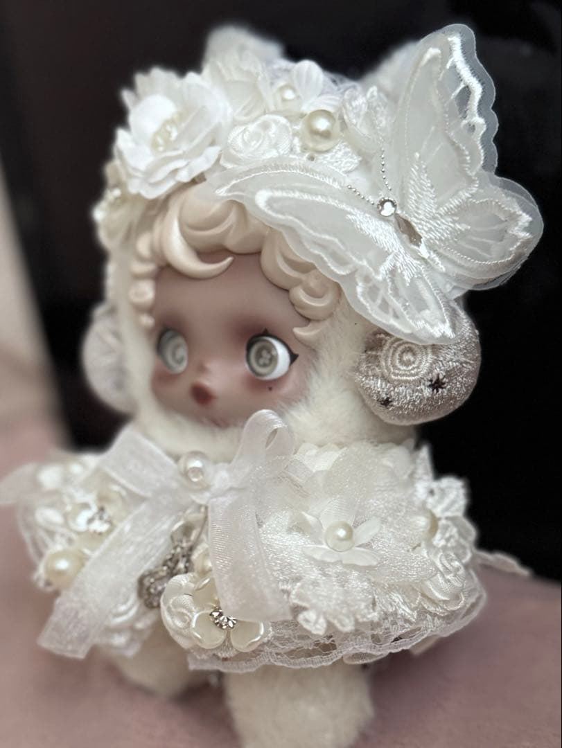 monaページ　スカルパンダ　ぬいぐるみ　服　2着セット　白&紫ドレス