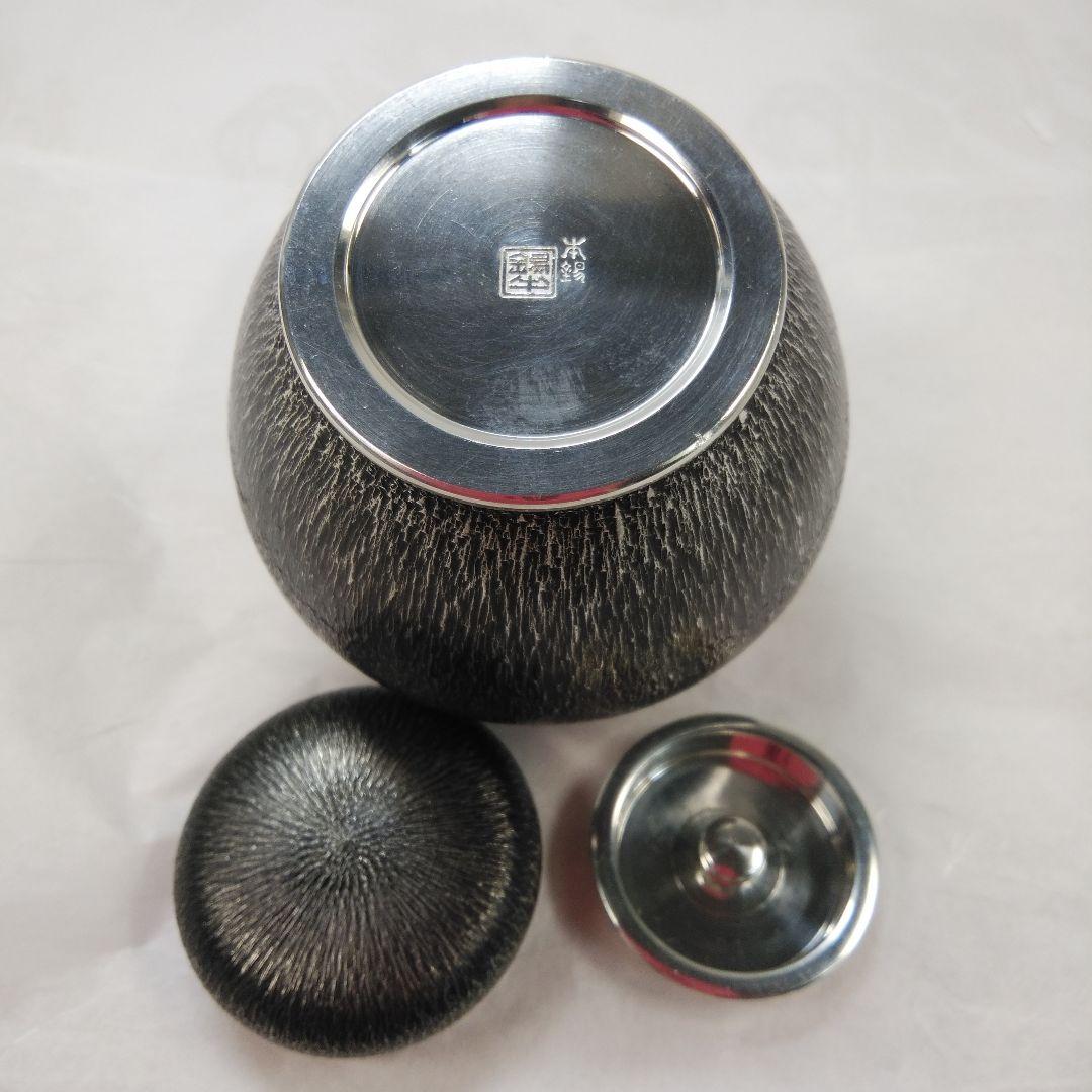 煎茶道具  錫半    煎茶道具一式     共箱