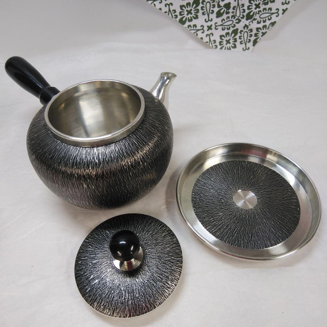 煎茶道具  錫半    煎茶道具一式     共箱