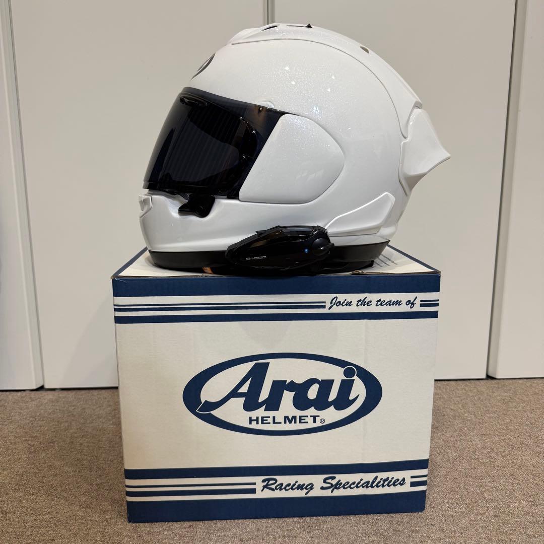 Arai RX-7X Lサイズ グラスホワイト スポイラー付
