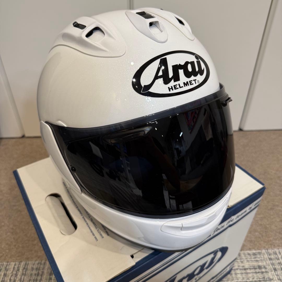 Arai RX-7X Lサイズ グラスホワイト スポイラー付