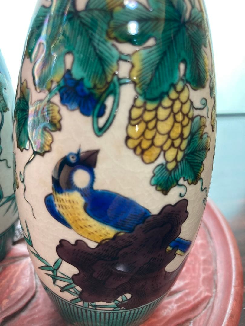 初代徳田八十吉　徳利一対