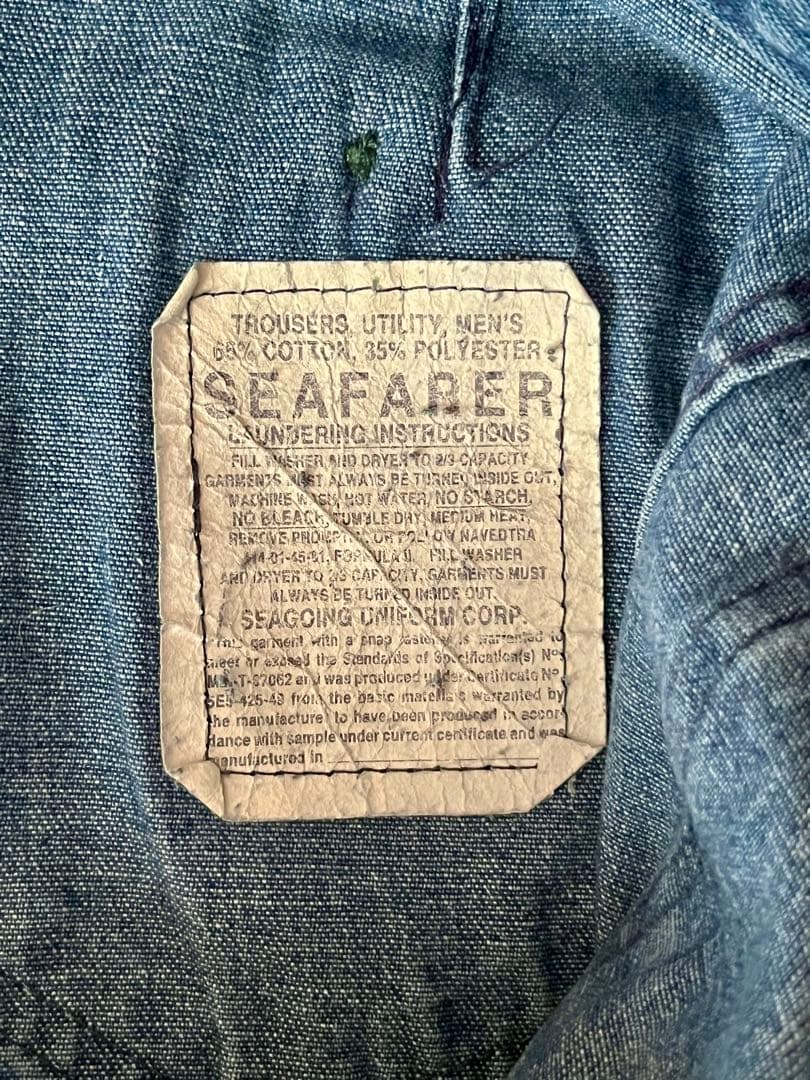 80's SEAFARER セーラー・デニム 民生品U.S.NAVY ステンシル