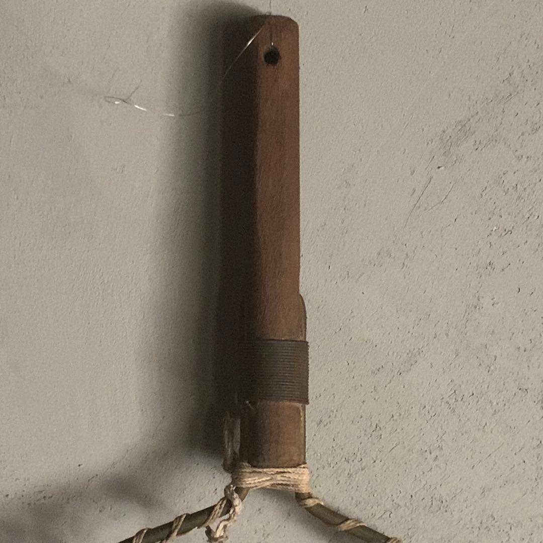 古い 玉網 タモ 古道具 アンティーク オブジェ