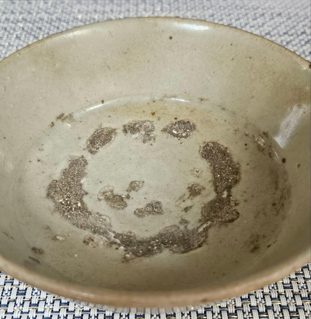 李氏朝鮮時代　李朝白磁　李朝堅手　茶碗　茶道具　茶器　深皿　小鉢　目跡　砂高台
