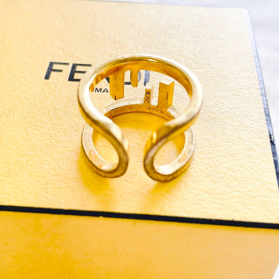 s様→【FENDI】美品★フェンディ オーロックワイドバンドリングゴールド箱あり