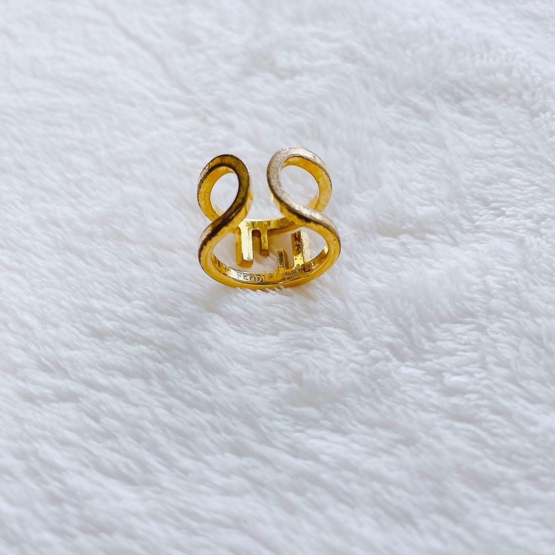 s様→【FENDI】美品★フェンディ オーロックワイドバンドリングゴールド箱あり