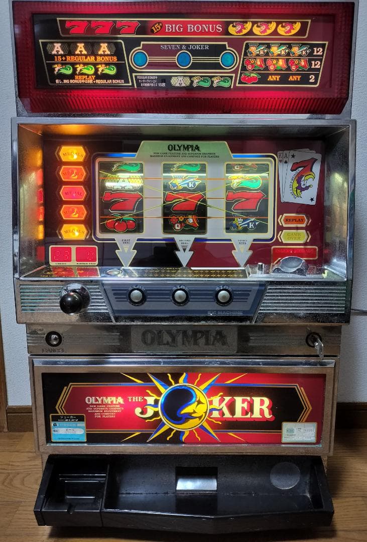 【パチスロ実機】オリンピア★ジョーカー【オートプレイ付不要機付き】４号機