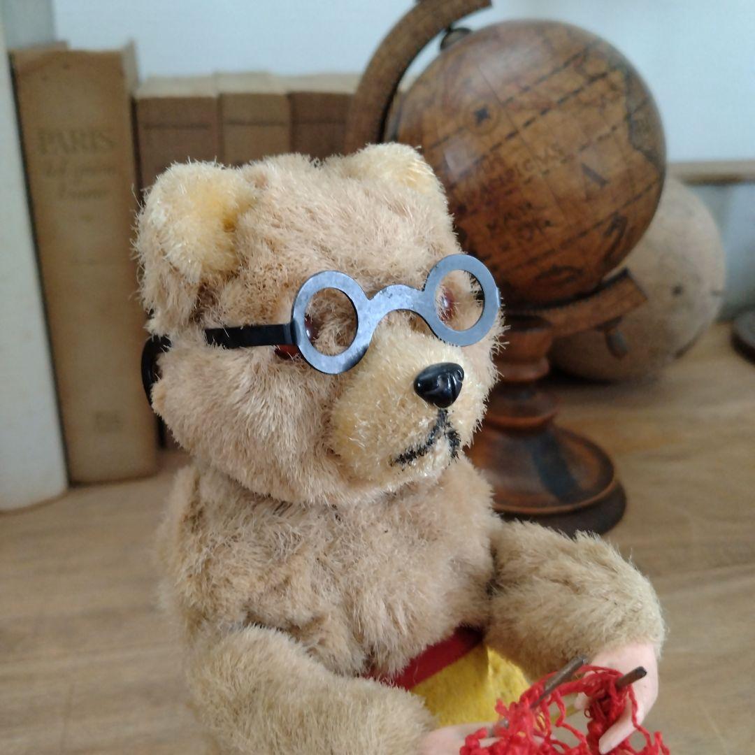 max carlアンティークベア・編み物クマさん/ゼンマイ仕掛け