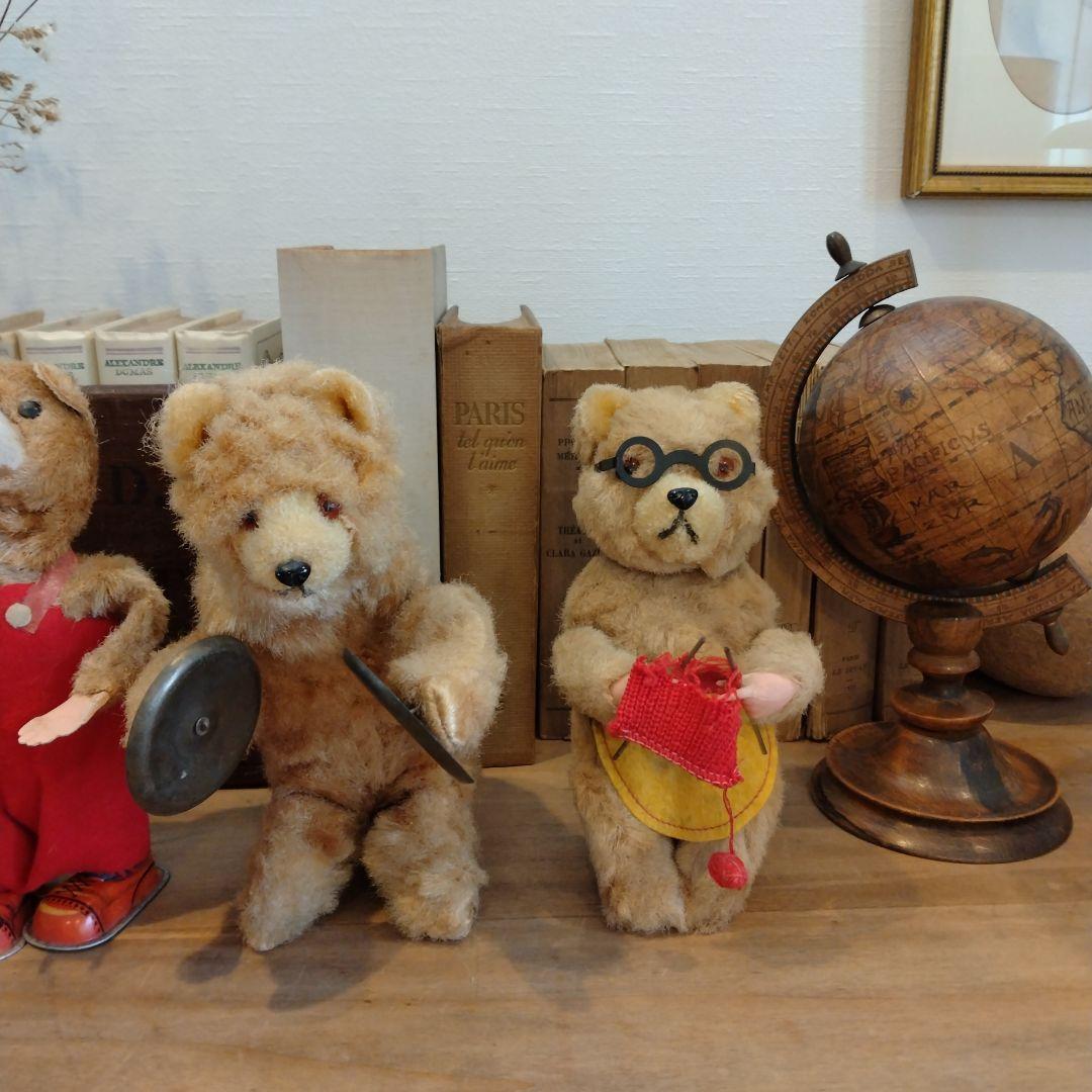 max carlアンティークベア・編み物クマさん/ゼンマイ仕掛け