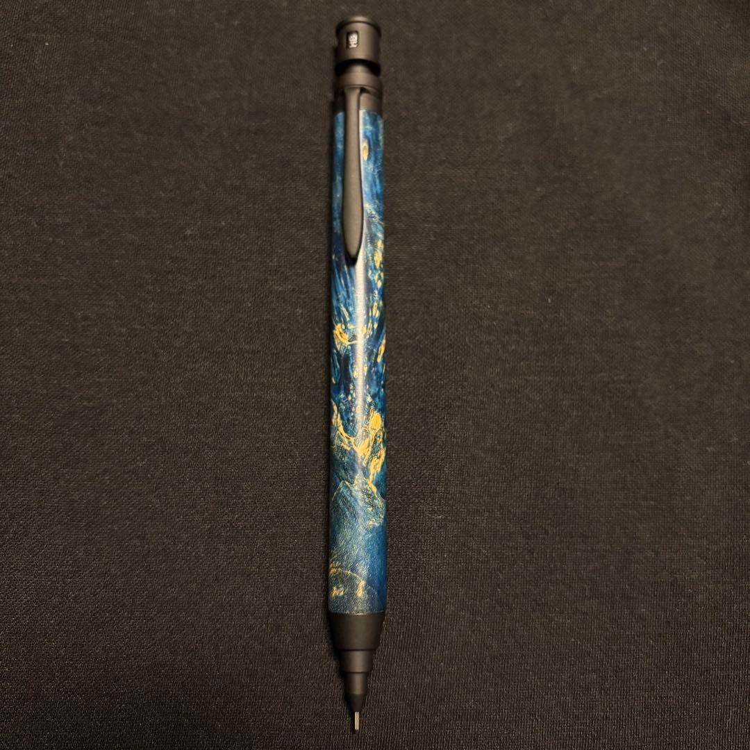 【スタビライズドウッド】瘤杢 木軸ペン　シャーペン 三神craft金具