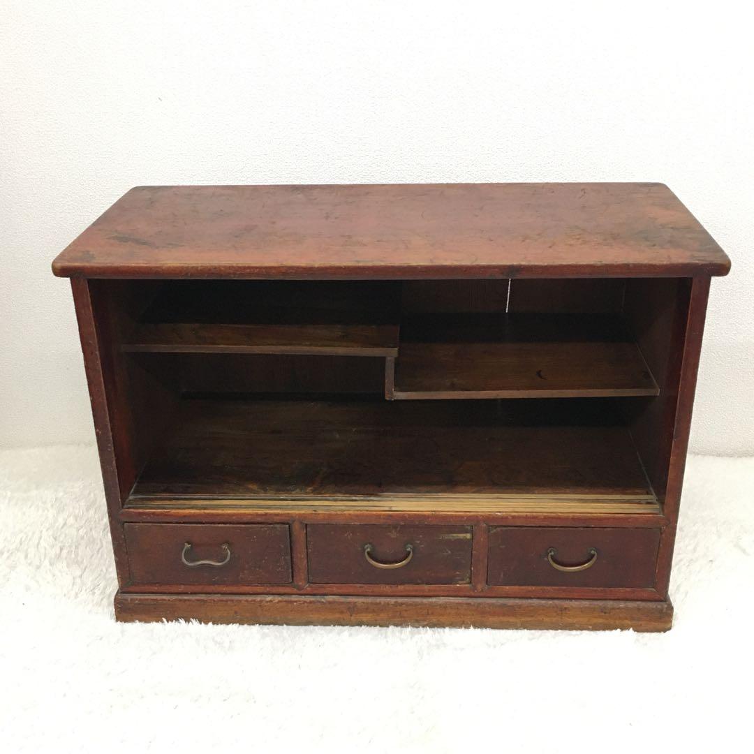 和家具 木製収納棚 アンティーク レトロ 古道具 インテリア