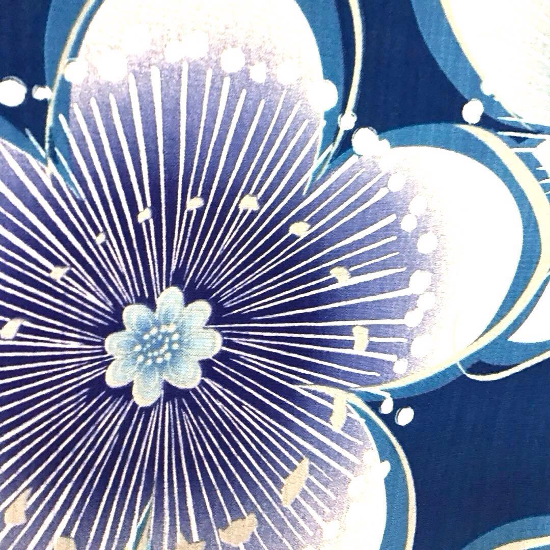 新品タグ付☆和風館☆浴衣☆夏小紋☆セオアルファ☆青色系☆匿名配送