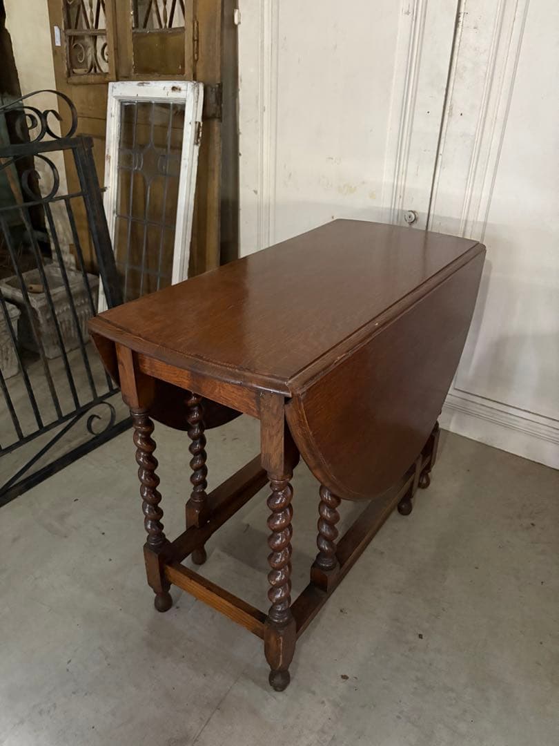 オーク　バタフライテーブル/ゲートレッグテーブル