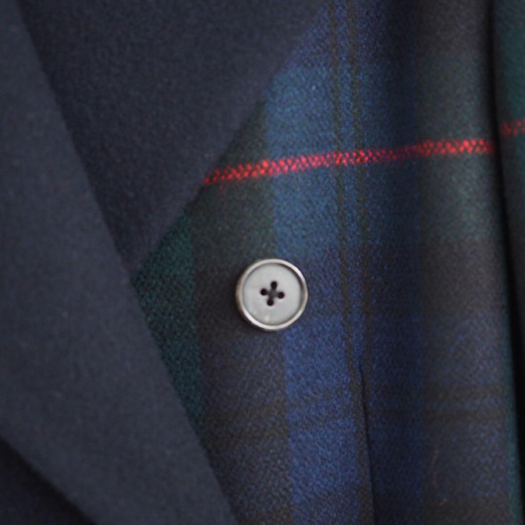 ポールスミス チェスターコート ダブルチェスターコート ネイビー チェック