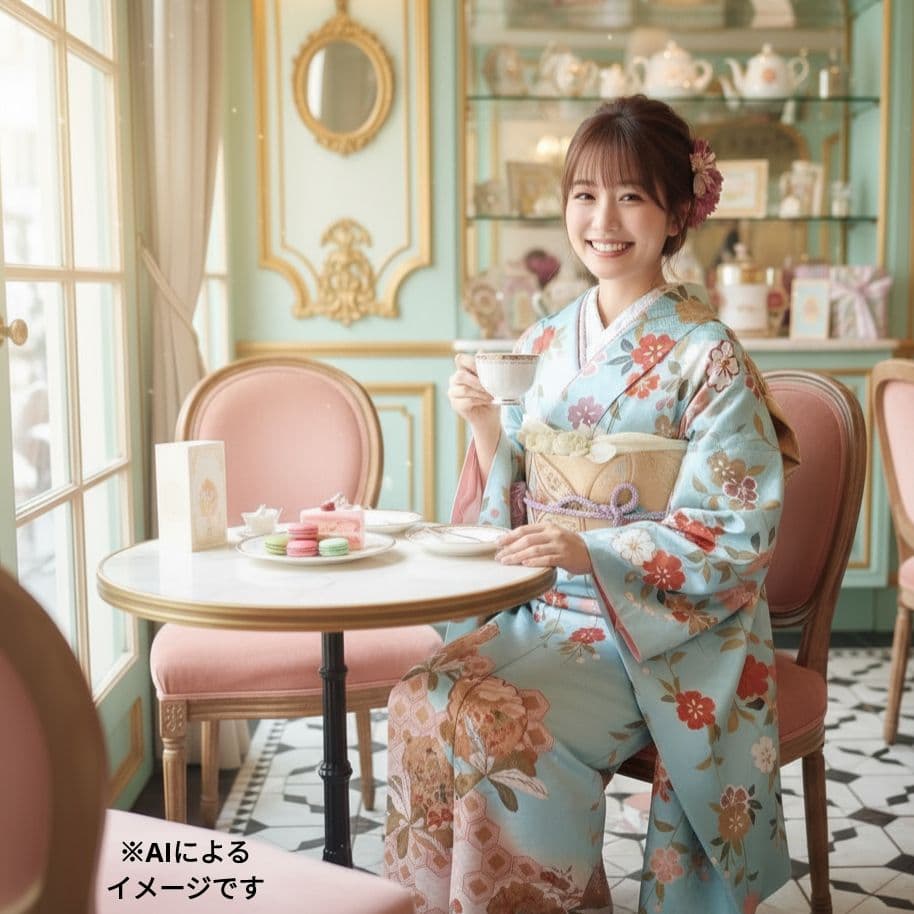 ☆応援価格☆368.小柄なお嬢様へ振袖7点セット　正絹フルセット　成人式　落款