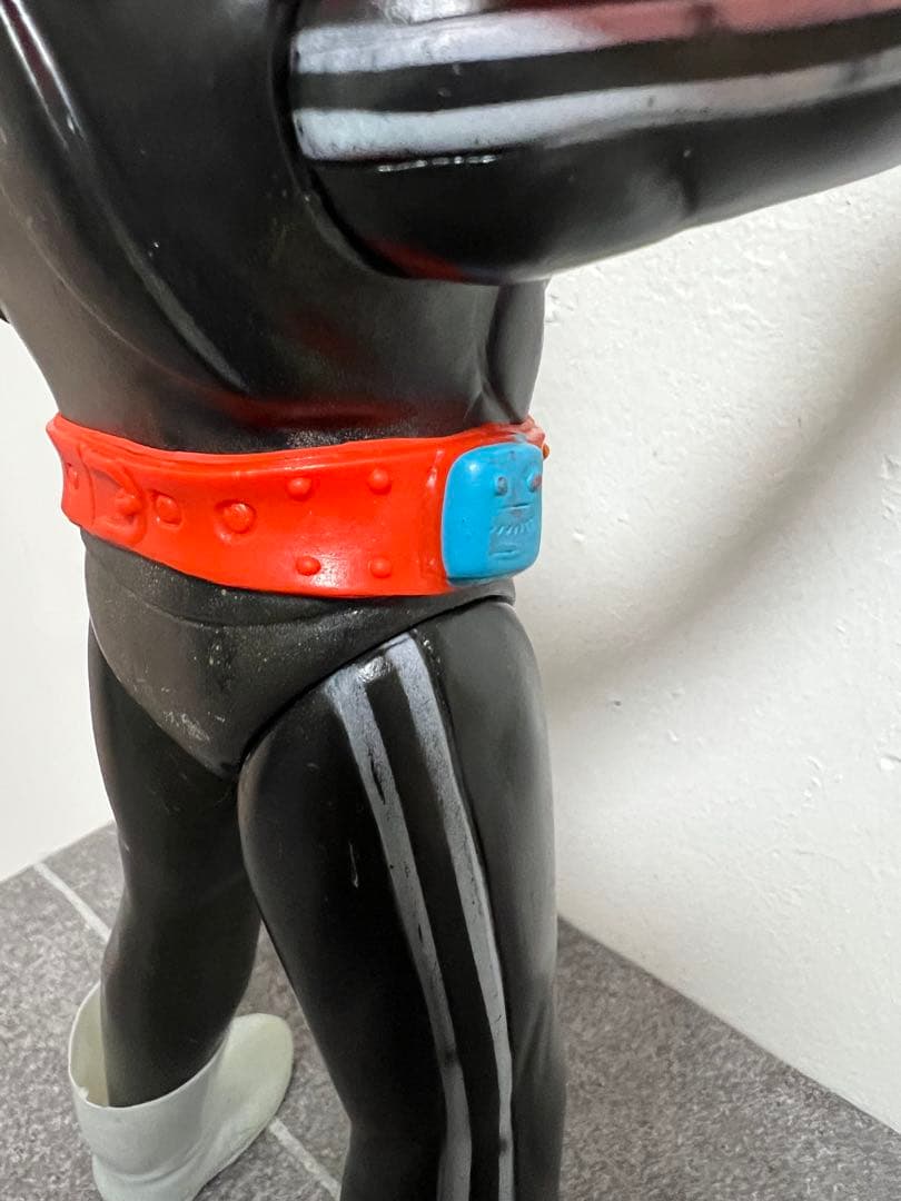 ポピー 仮面ライダー新1号 ソフビ ブリキベルト 2本線 当時物