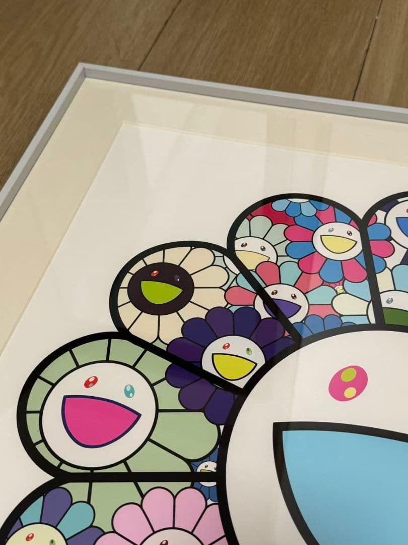 村上隆 版画 パステルカラーのお花達 ED100