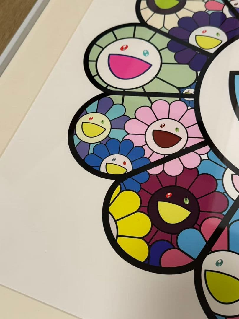 村上隆 版画 パステルカラーのお花達 ED100