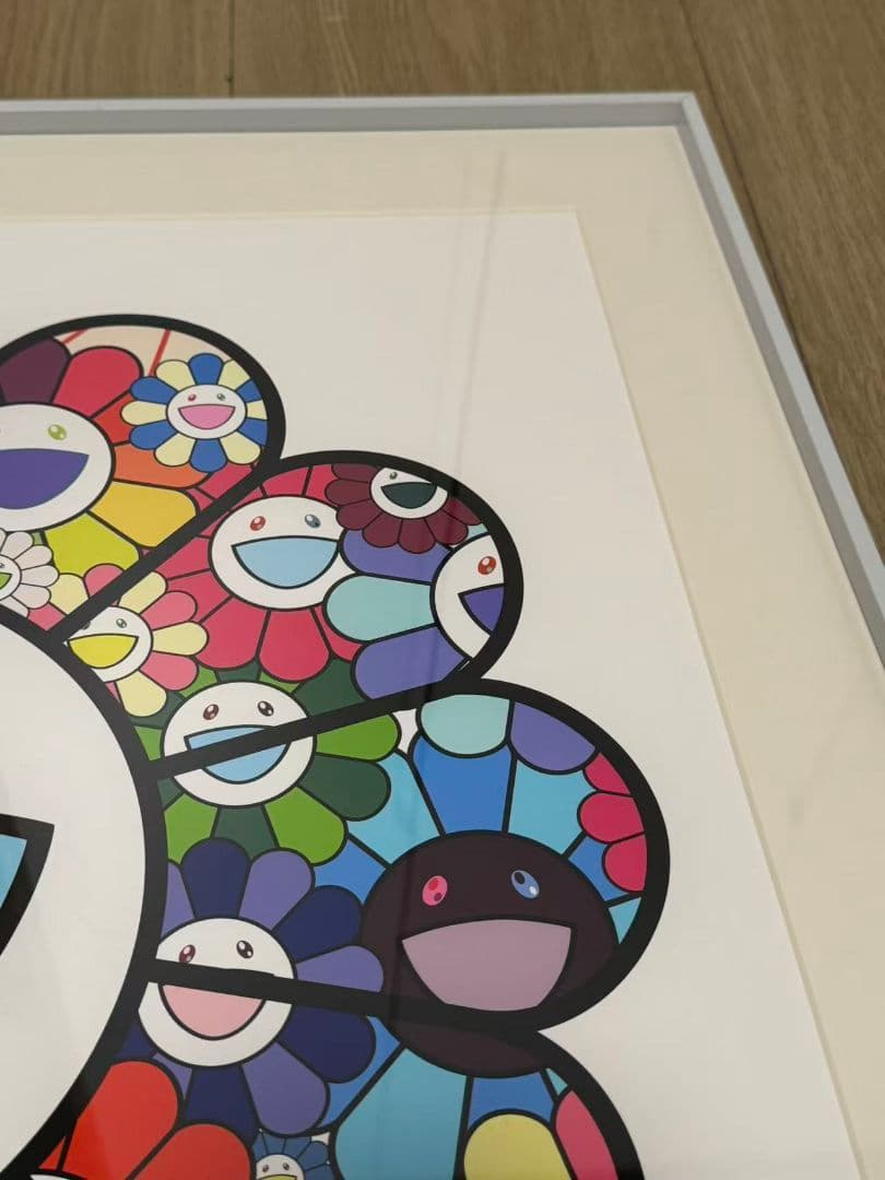 村上隆 版画 パステルカラーのお花達 ED100