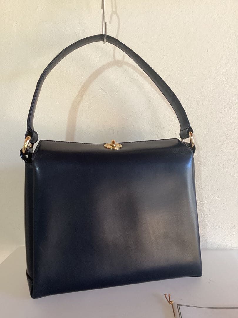 GUCCI ネイビーハンドバッグ 付属品付き