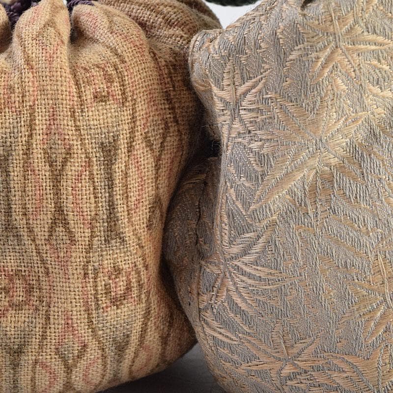 茶道具　古布　小さな茶箱　茶碗　香合など　八点　一式　仕覆付　C　R9394