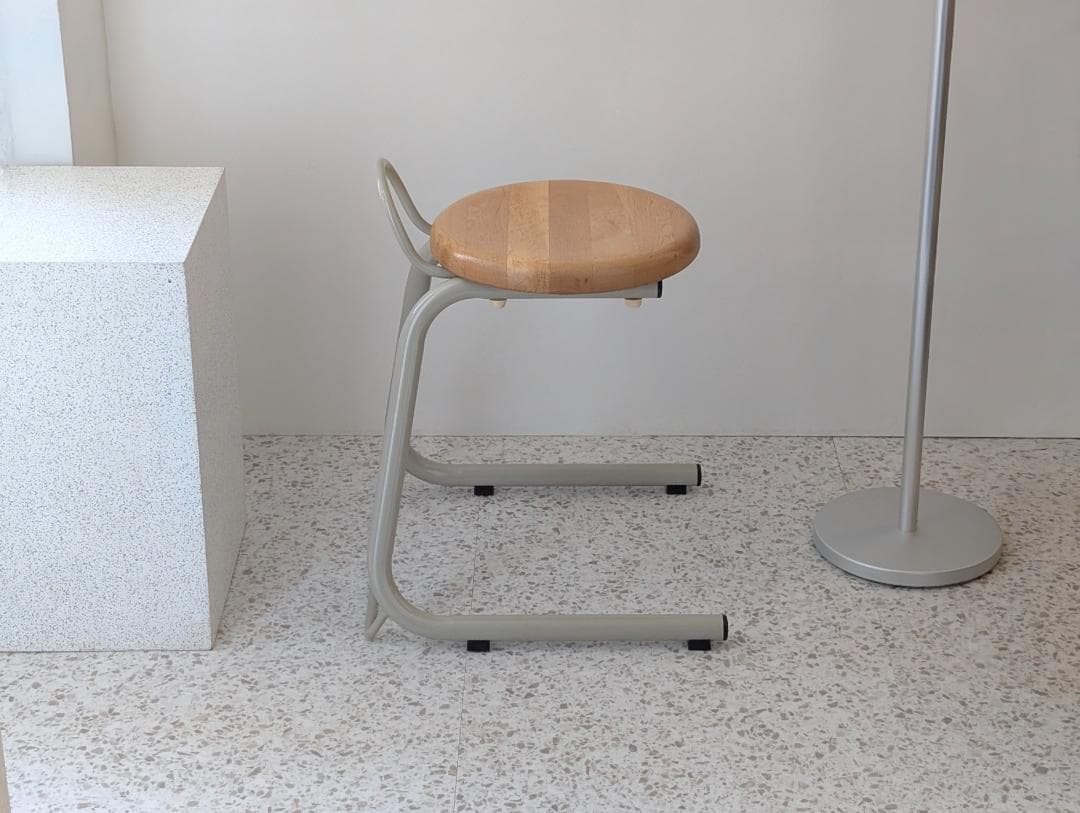 ビンテージ アノニマス 取っ手付き スツール チェア ウッド×メタル 美品