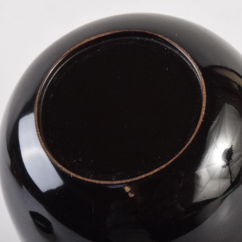 茶道具　黒漆　棗　仕覆付　時代箱　V　8357