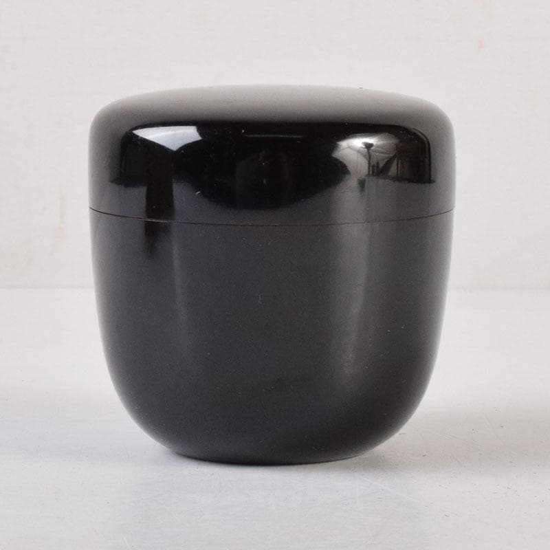 茶道具　黒漆　棗　仕覆付　時代箱　V　8357