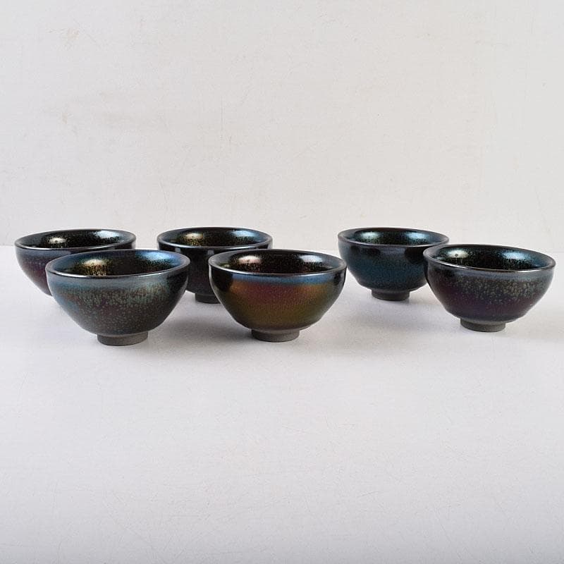 中国　建窯　建盞　天目茶碗　収蔵證書付　12点まとめて　V　R9201B