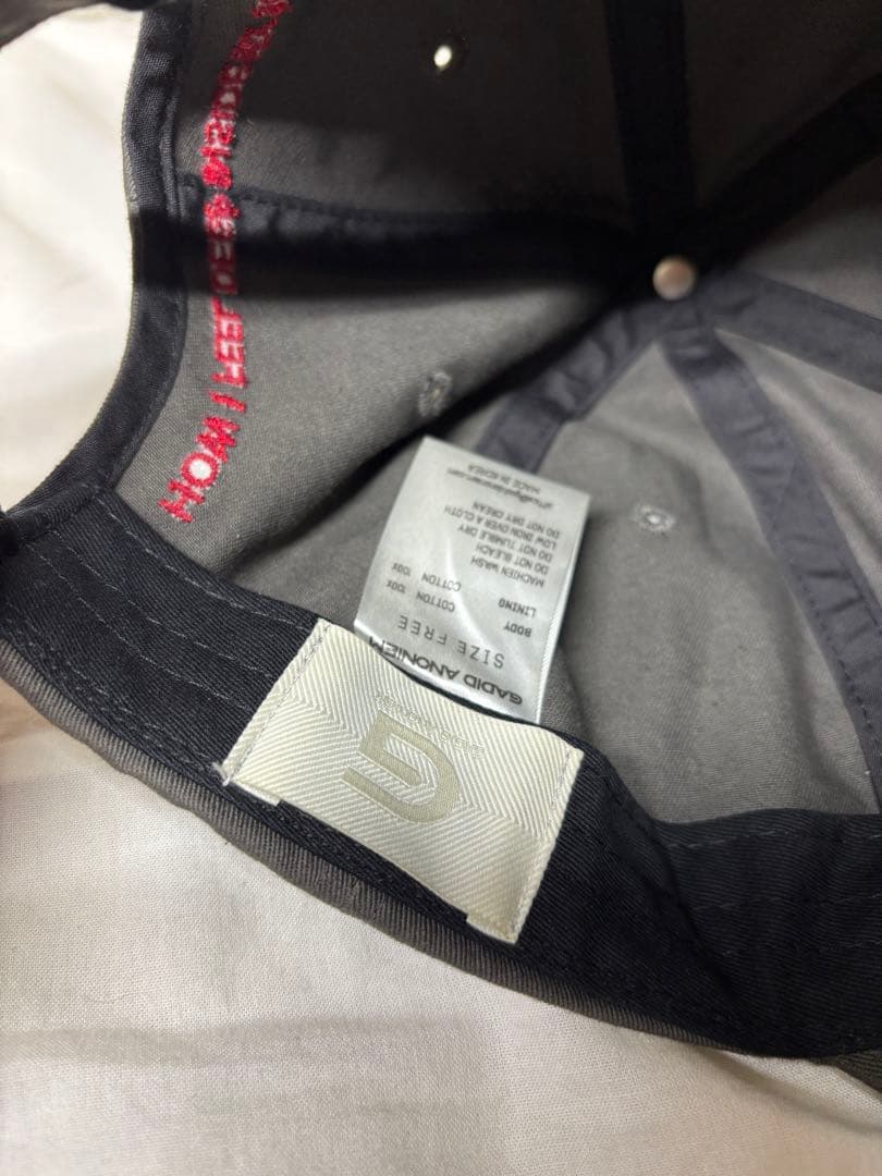 最安値GADID ANONIEM キャップ 帽子 レア色　グレーブラック