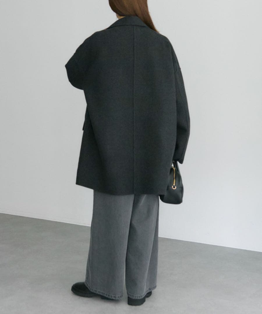 ピュアルセシン　ハンドメイド風ウール　チェスターコート　グレー　11/29削除