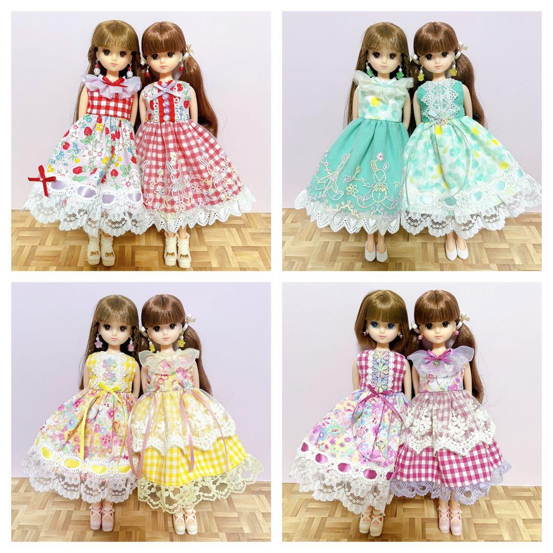 専用です。ドール服ハンドメイドワンピース&ピアスNo.2204・2205