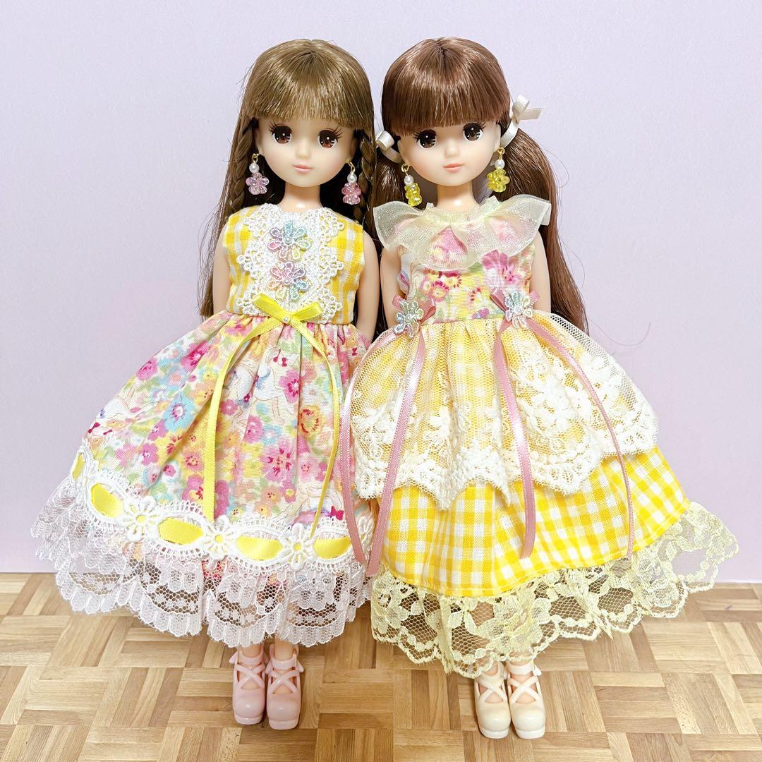 専用です。ドール服ハンドメイドワンピース&ピアスNo.2204・2205
