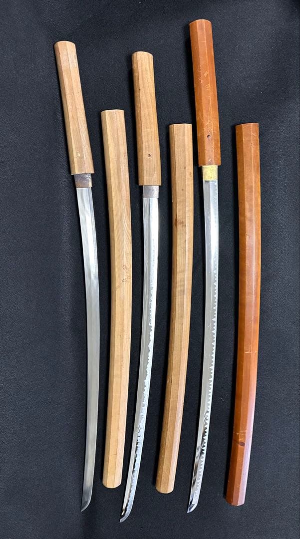 模造刀 白鞘打刀　三点まとめ　白鞘　鞘付長さ約99/102cm