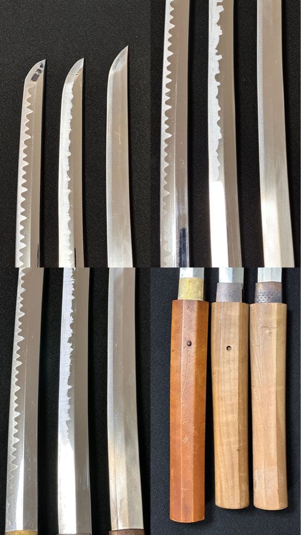 模造刀 白鞘打刀　三点まとめ　白鞘　鞘付長さ約99/102cm