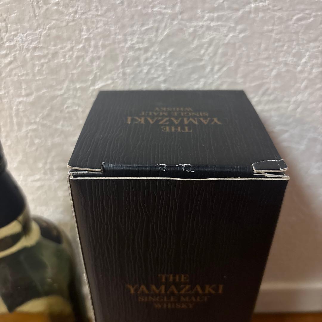 山崎 18年 シングルモルトウイスキー 空瓶、空箱旧デザイン