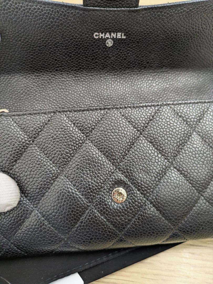 Momoセールシャネル クラシック ロング マトラッセ 二つ折り