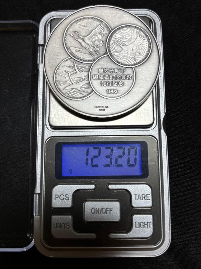 【純銀製】皇太子殿下御成婚記念純銀メダル重量123.2g！造幣局silver