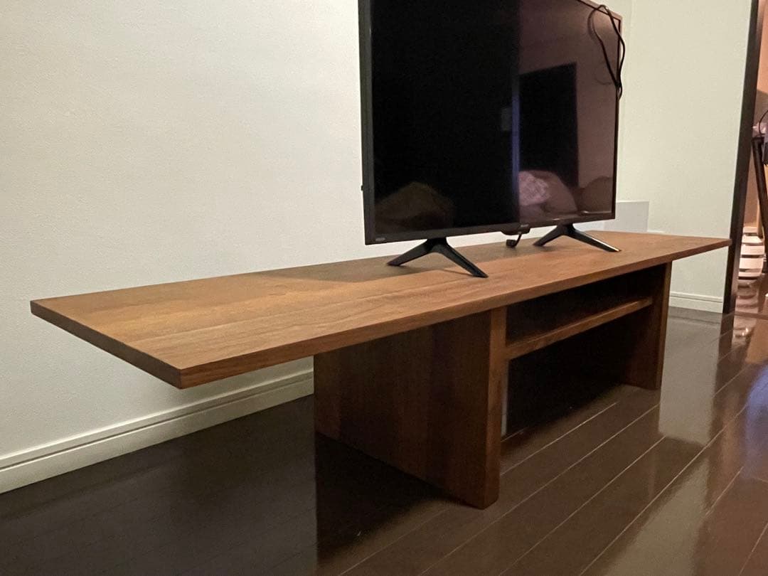 HANA木製テレビ台 天然木 ダークブラウン180cm