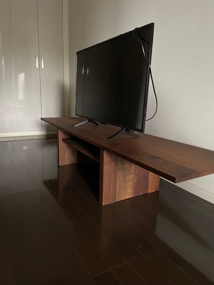 HANA木製テレビ台 天然木 ダークブラウン180cm