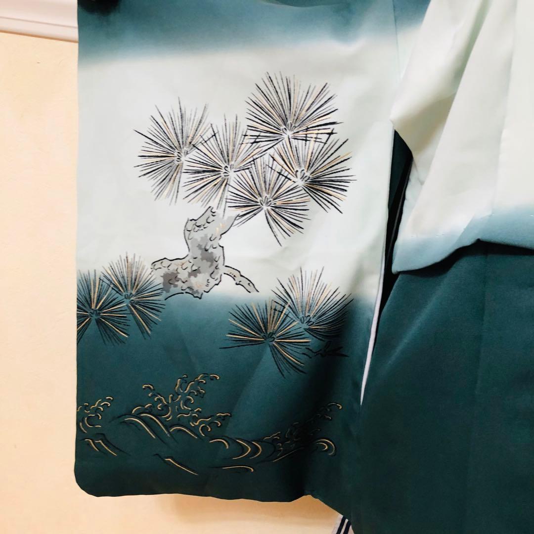 七五三 五歳‼️豪華グリーン系に鷹金彩煌びやか❤️完全フルセット‼️家から揃え無る無し