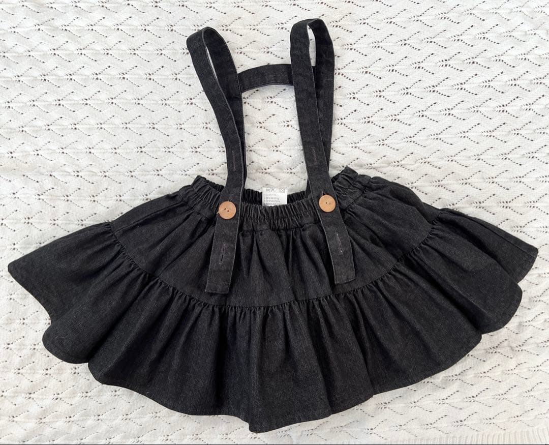 wonny ribbon サロペットデニムスカートM